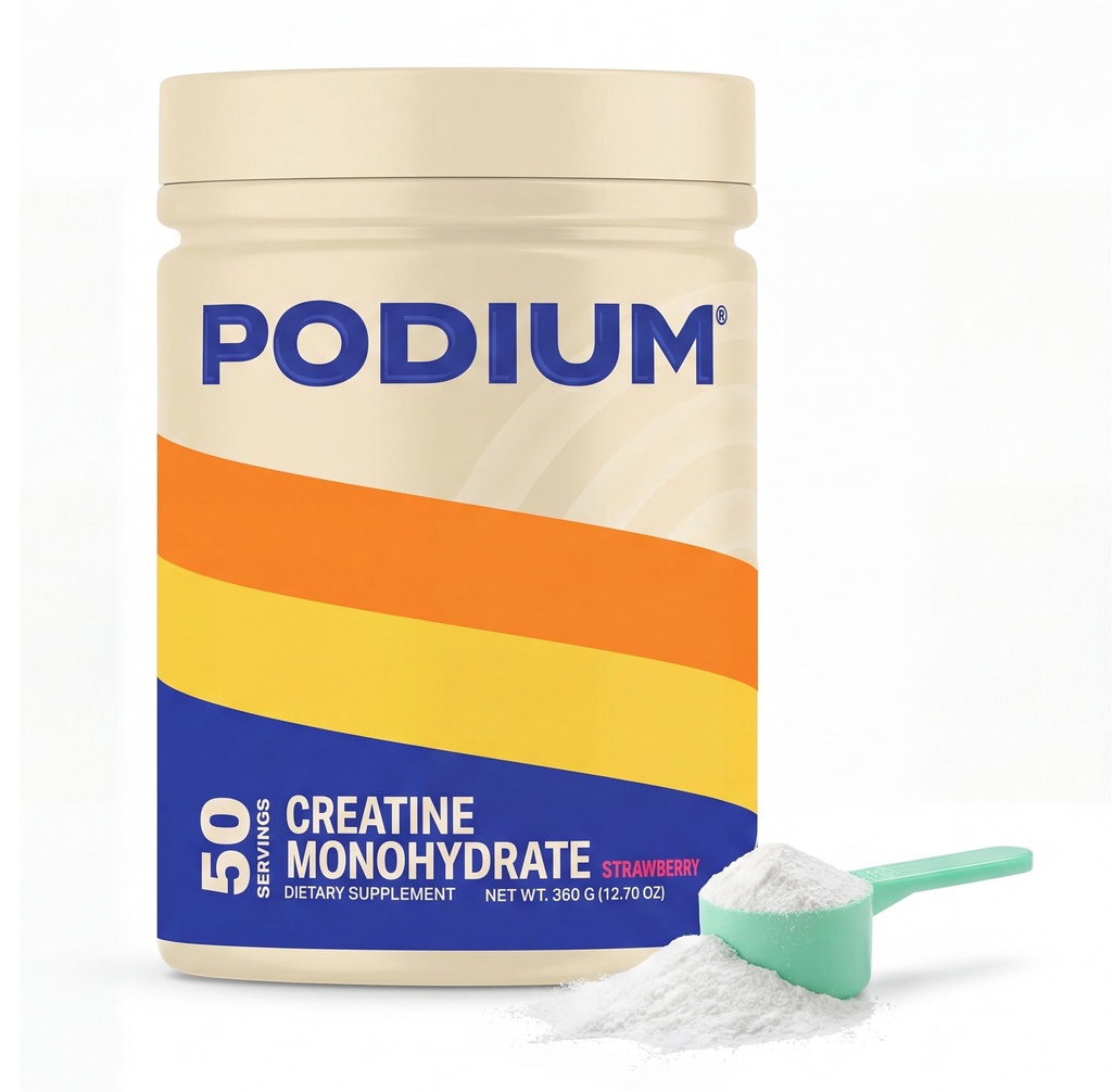 Podium Nutrition, Solos | Creatine Monohydrate, 50 משרתים, Strawberry, Boost אתלטיק ביצועים