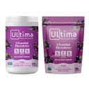 Ultima Replenisher Electrolyte אבקת לשתות Mix Bundle - סוכר חינם - Grape, 90 משרת Canister ו 20 Stickpacks - 6 אלקטרוליטים ומינרלים - Keto Friendly, טבעוני, non-GMO