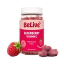 BeLive Elderberry חניכיים עם Zinc ו ויטמין C, D, A, E, B12-50 Ct Immune תמיכה תוסף בריאות עצמות ושיניים, טבעוני, Keto & non-GMO - Raspberry Flavor