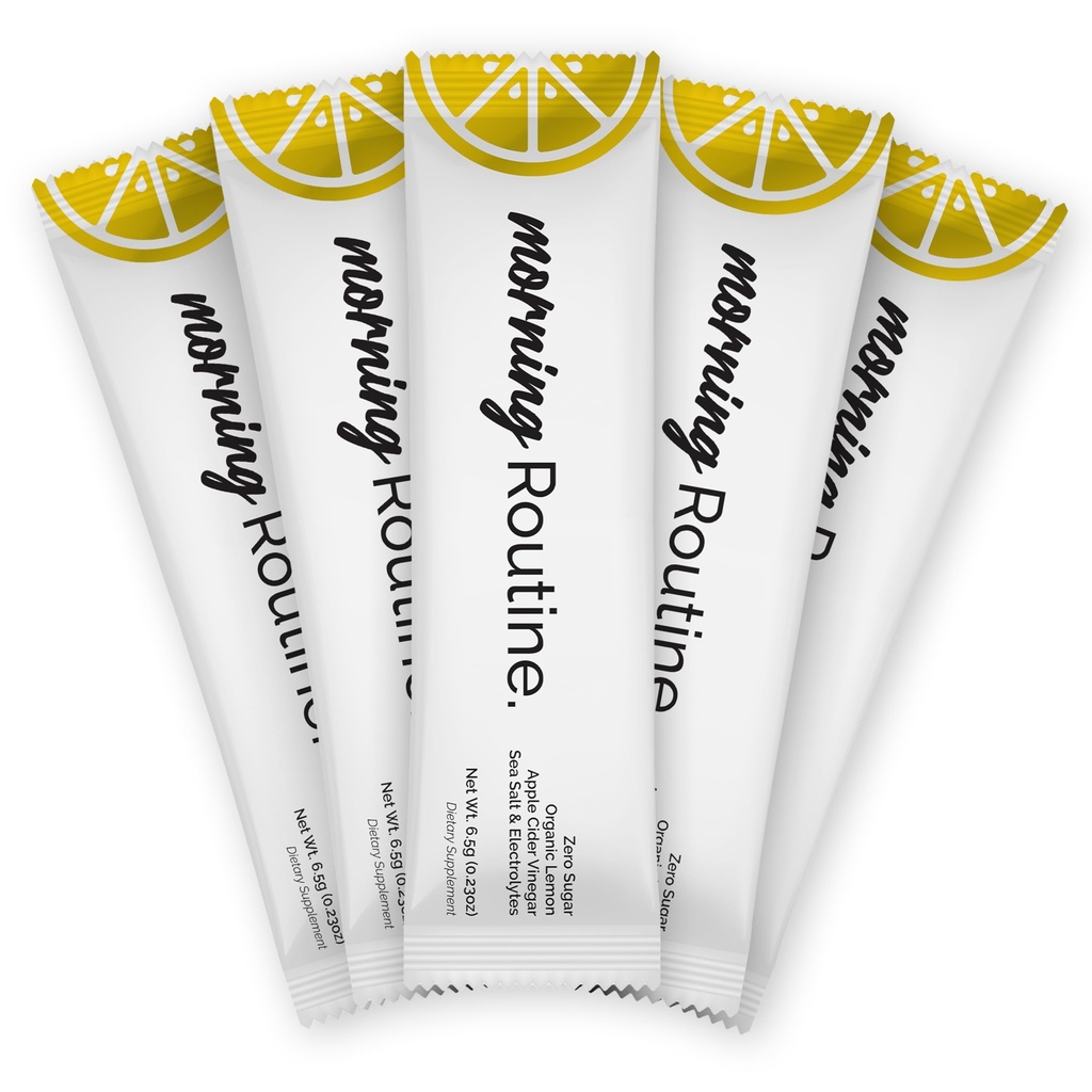 RoutINE Morning Daily hydrotion | Electrolyte אבקת Packets with Apple Cider Vinegar, Lemon, ו- Sea Salt | Keto & Paleo-Friendlyte Drink Mix[עריכת קוד מקור | עריכה]