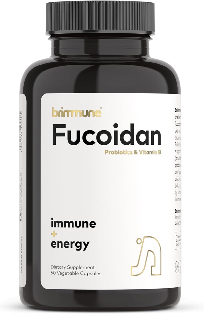 מוסמך אורגני Fucoidan 500 מ"ג Pure Atlantic Patagonian, BB536 ® Probiotics, Fucoidan מומחה עבור מעל 20 שנים, Immune + אנרגיה, 60 קפסולות ירקות (1בק)
