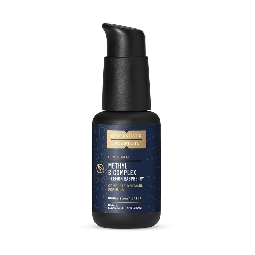 Quicksilver Scientific Methyl B Complex - ויטמין נוזלי עם סגולה Liposomal של ויטמין B12, Folate, ויטמין B6, Riboflavin, Biotin, Pantothenic Acid, ויטמין B1, Niacin (50 מ"ל)