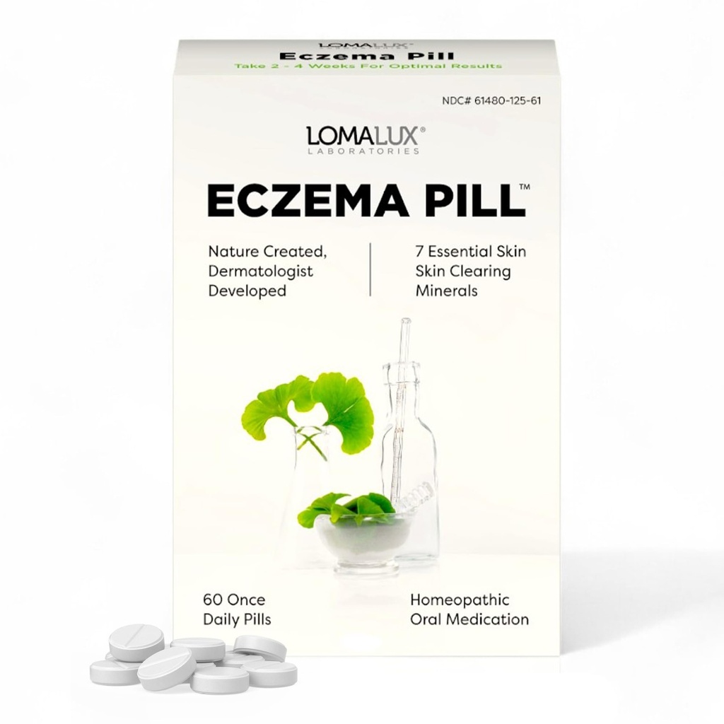 Loma Lux Eczema Pills - Natural Eczema Treatment Remedy - Dermatologist פותח - 7 מינרלים Clear & Prevent a Eczema Scaling, Rash, Anti Itch Skin Face for Adults, Kids, טודלרים