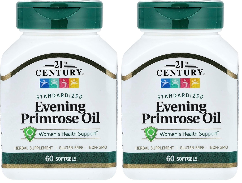 21th Century Evening Primrose Oil Softgels, 60 Count (Pack of 2)