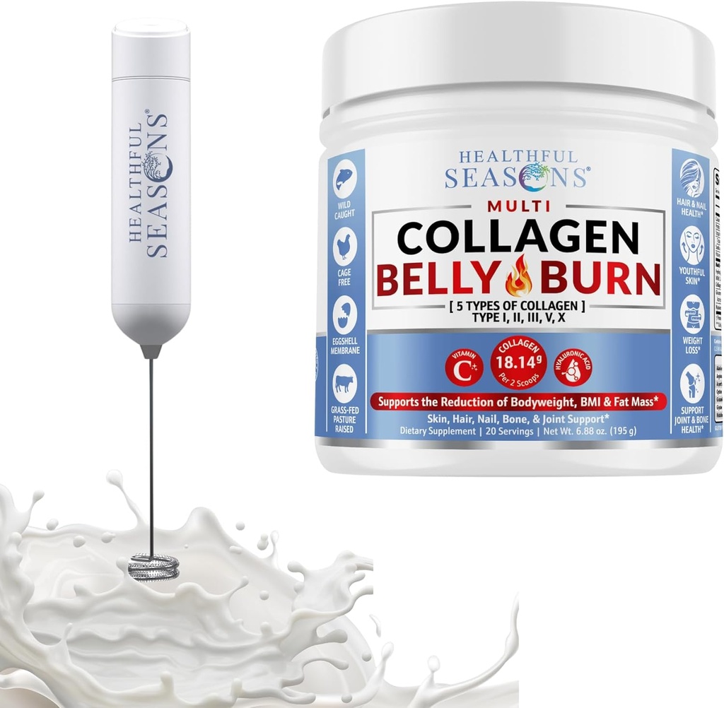 עונות בריאות Collagen Belly Burn with WhiskFit Frother