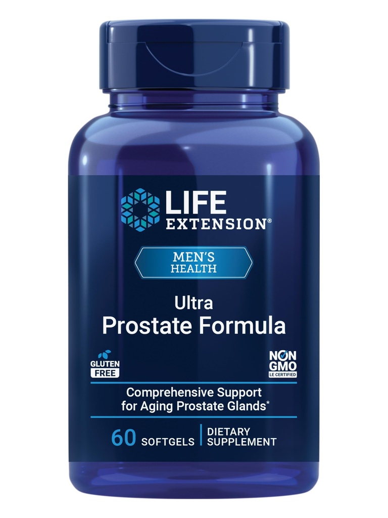 Life Extension Ultra Prostate Formula, Saw Palmetto for Men, pygeum, sting Nettle Root, lycopene, Prostate Health, Ornation Flow, PSA, Non-GMO, Gluten-Free, 60 רכות גלגל