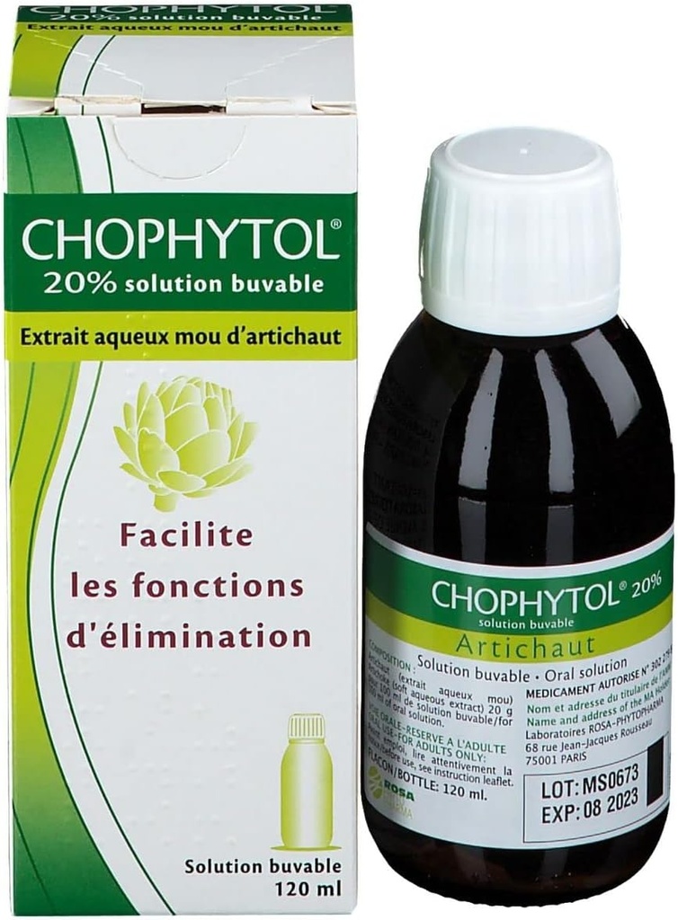 כולסטרול 20% - פתרון לשתייה (עם Artichoke) - לקידום Liver & Kidney Function - 120 מ"ל בקבוק בקבוק