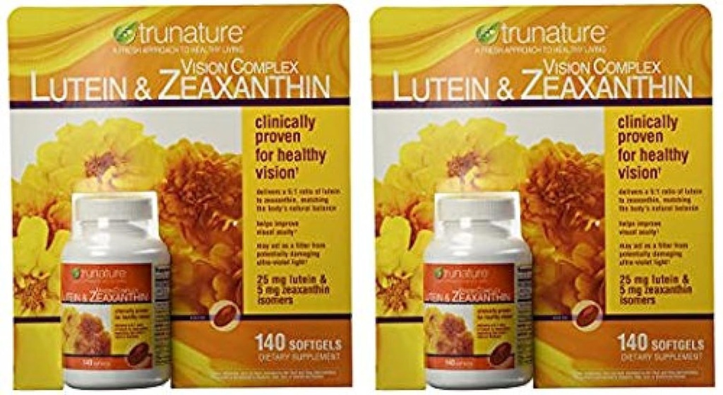 Trunature Vision Complex Lutein and Zeaxanthin, 140 Count (2 Packs)
