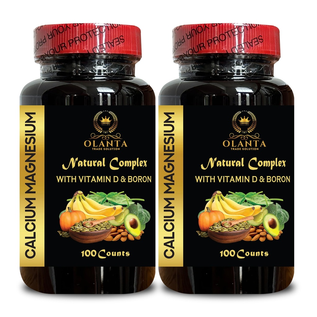 Calcium Magnesium Complex - Calcium Magnesium & Boron, השרירים & Immune Support Nerves, Multi מינרלים בלנדר, ויטמין D3 עבור העצם, Manganese Citrate, מינרלים עבור תמיכה העצם - 2 בקבוקי קפסולות 240 קפסולות