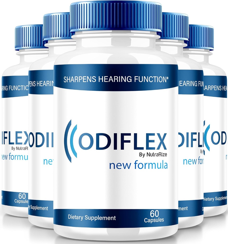 NutraRize (5 Pack) Odiflex כמוסות, Premiumאוזן בריאות פורמולה, All-Natural תוסף כדי להגן על האוזן הפנימית, גלולות תמיכה שמיעה רשמי, Odi Flex ביקורות (300 קפסולות)
