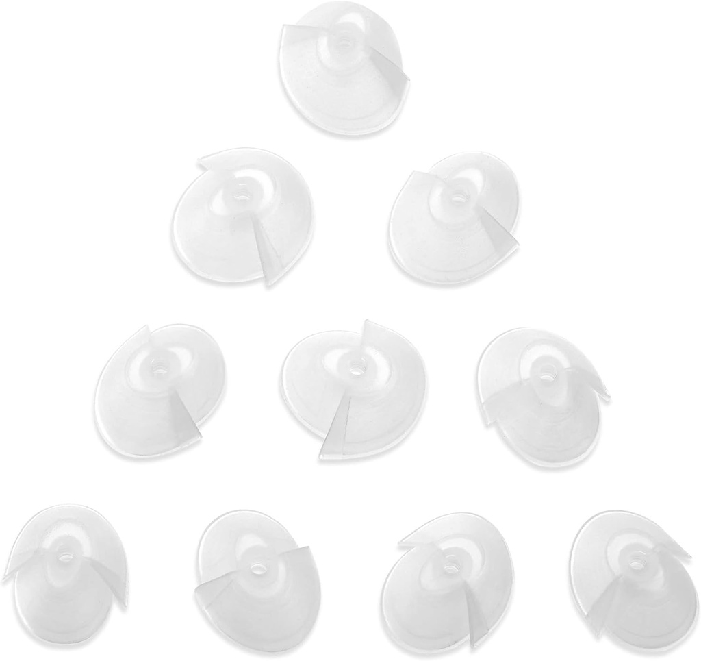 MEDca שמיעה סטנדרטי מקבל מקבל צ'יפס Domes תואם עם GN Resound בטוח Fit - 10Pcs Universal Tip החלפת אוזניים כיפתים עבור BTE PSAP שמיעה amplifiers ו Open Fit Models, Clear