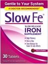 Slow Fe Slow לשחרר ברזל תוספת - 30 טבליות, אריזה של 4