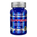 AllMAX Nutrition Caffeine Pills, Sustained Energy & Pre - Workout Mental Focus, Fast Absorbing & טבעוני, 200 מ"ג, 100 טבליות