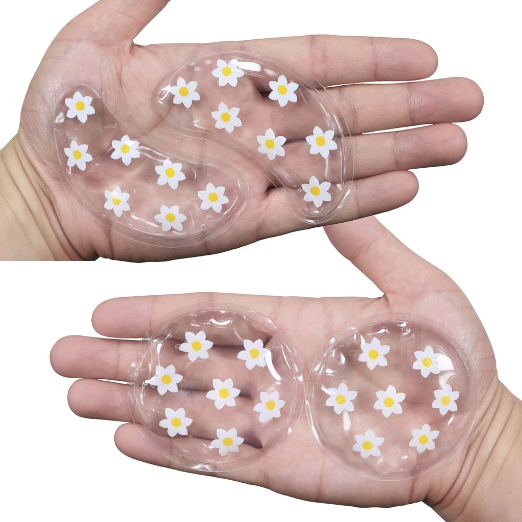ZNÖCUETÖD Gel Ice Pack Reusable Cooling Eye Pads and under Eye Patches,Eye Hot Cold Treatment Pack for Redness,Pain Relief and Eye להירגע