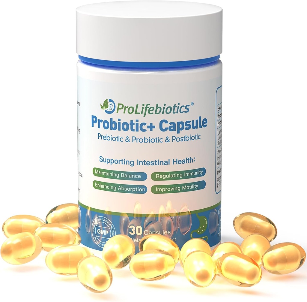 3in-1 Probiotics for Gut and Digestive Health, Immune Support,Supplements התומכים ב- Occasional Constipation,Disarrhea,Gas,Bloating, נדחה, תוכנן כדי Thrive, 30 קפסולות טבעוניות