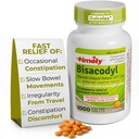 Timely Laxative Bisacodyl 5 מ"ג טבליות - Stimulant Laxatives עבור Constipation Fast Acting & Gentle - Overnight Constipation הקלה למבוגרים -1000 טבליות