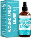 Cat Wound Care Spray הוא מושלם עם Cat Cone | ננו Silver + Chlorhexidine in theקומפוזיציה | Bites, שריטות, Redness, Irritation, ו-Sutures לאחר ניתוח | 4 Ozhexidine in theקומפוזיציה