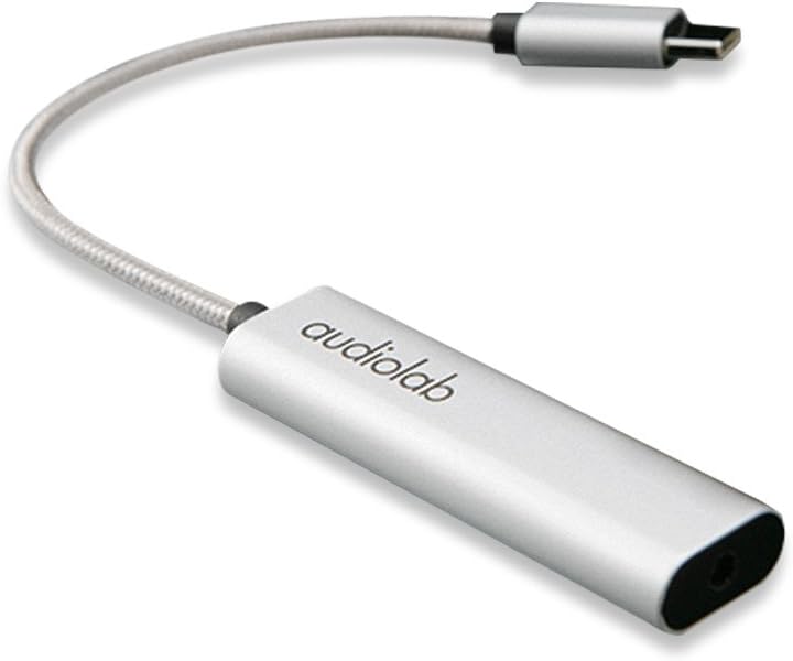 Audiolab Portable Headphone Amplifier Audio Powered USB DAC Headphone Amp for Phone (אנדרואיד,USB-C Port)