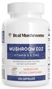 Real Mushrooms Zinc ווויטמין D2 קפסולות - עם צ'אגה אורגנית ו-Reishi Mushroom Extracts - ויטמינים לתמיכה כללית של בריאות - טבעוני, non-GMO, Gluten-Free - Count Mushroom תוסף