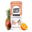 Wonderbelly Antacid, לבבורן יעיל ו מיידית Acid Indigestion הקלה, טבליות תוספת כוח צ 'כיפוף, 1000 מ"ג Calcium Carbonate, No Talc או Dye, פירות טרופיים, הרוזן 120