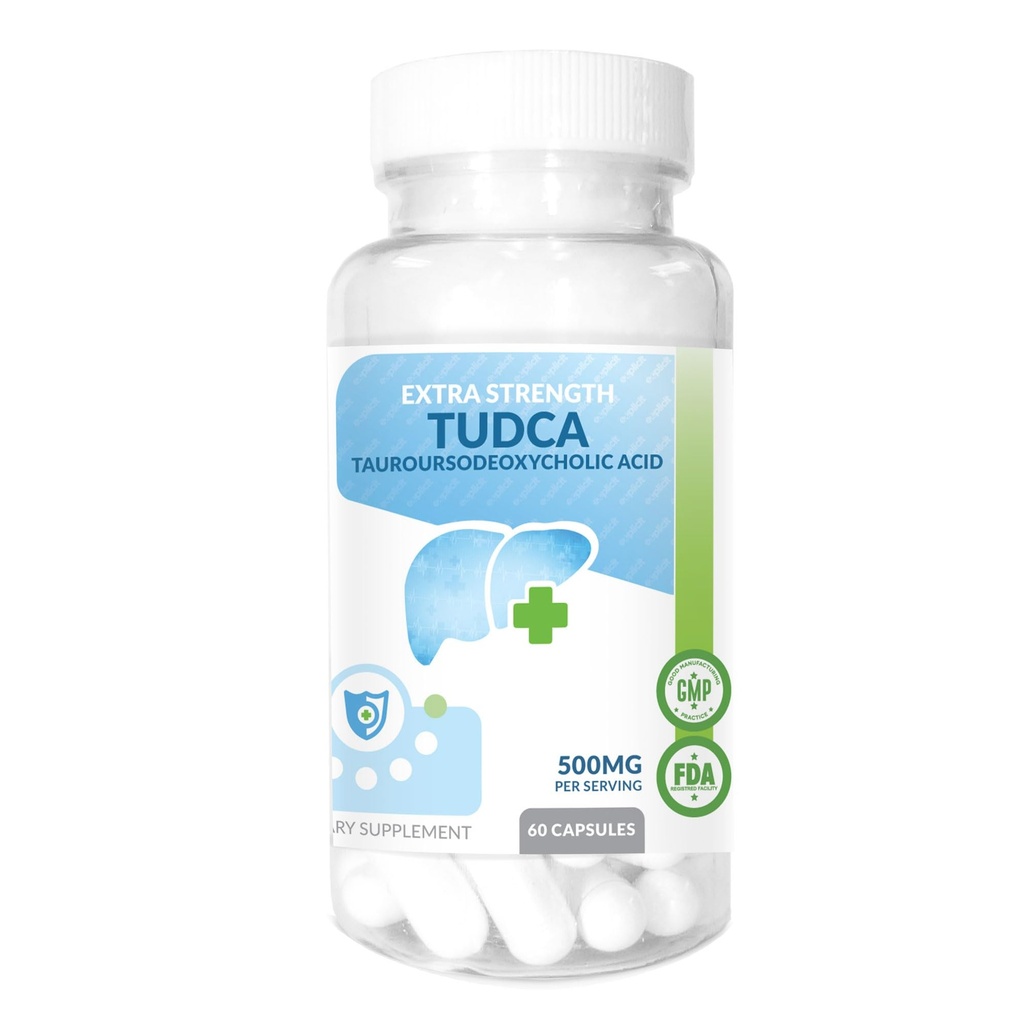 TUDCA (Tauroursodeoxycholic Acid) Liver תומך תוסף - 500 מ"ג פרבור - תמיכה טהורה לבריאות - 60 הרוזן