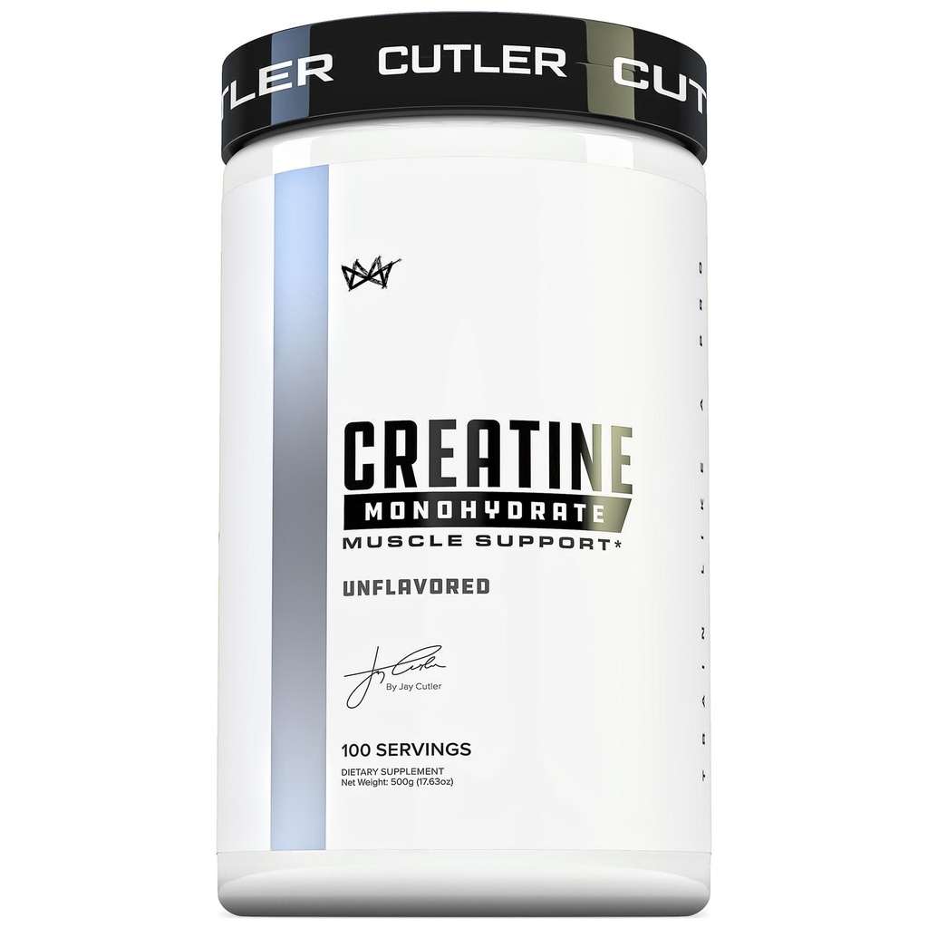 Cutler Nutrition Pure Creatine Monohydrate - 5g Per משרת - Premium שריר בונה מגביר את ביצועי כוח ההתאוששות - Unflavored עבור Easy Mixing (100 משרתים)
