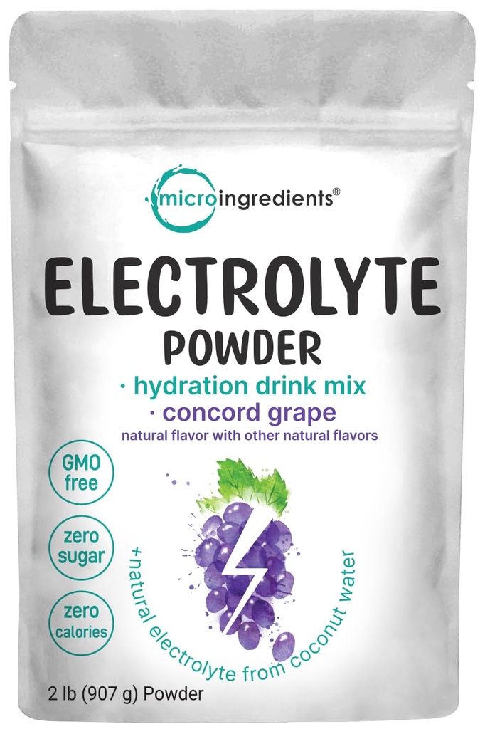 אבקה אלקטרוליט, 2 lb (139 משרתים) | קונקורד Grape Flavor