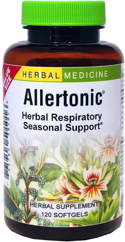 Herbs Etc. Allertonic - תמיכה בנשימה בריאה - תערובת צמחית לאיידס נגד חוסר עונתי - Lung & Respiratory Health Support with Sting Nettle - 120 Softgels (120 משרתים)