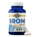 תוספת ברזל - 36 מ"ג ברזל (כמו Bisglycinate) | High Absorption, Gentle On Stomachs | טבעוני, non-GMO | תמיכה באנרגיה, Immune Health & Red Blood Cellation