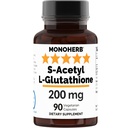 MONOHERB S-Acetyl L-glutathione 200 מ"ג - 90 קפסולות צמחוניות