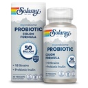 SOLAרי Mycrobiome Probiotic Formula, Vegan, Digestive Function, Colony Health, ו- Immune System Support, 50 מיליארד CFU, 18 סטרינס, Prebiotic Inulin, 60 יום ערבות, 30 משרתים, 30 VegCaps