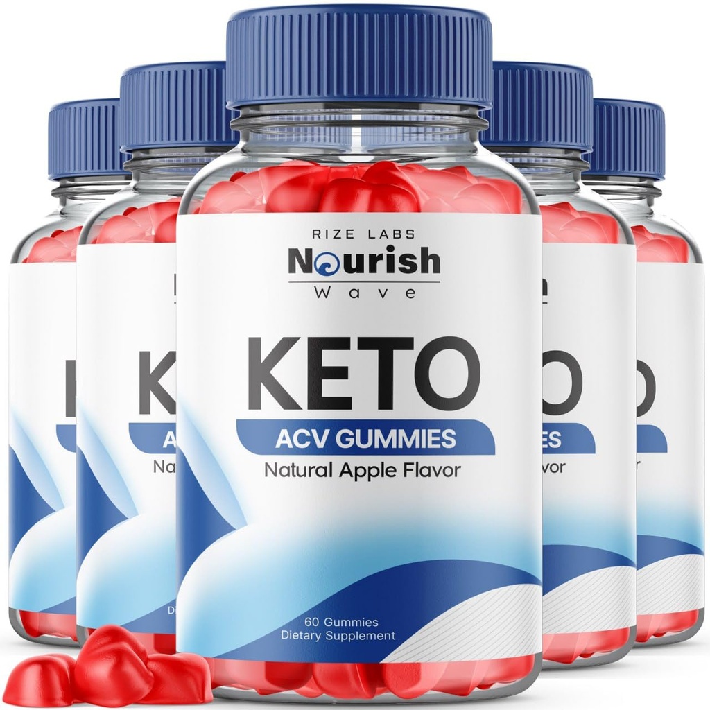 מעבדה - nourish Wave Keto ACV Gummies תומך אובדן משקל מתקדם, עבור שיפור העיכול, Stamina and Endurance (300 חניכיים)