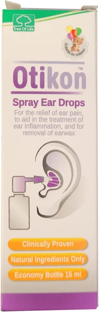 אוטיקן אוזניים טיפות אוזניים טבעיות Spray for Ear Discomfort 15 מ"ל