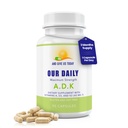 תוסף ויטמין A, D3 & K (כ- MK7) - Bone & Immune System Support - ויטמין גבוה עם רכיבים שאינם GMO - Gluten Free, Soy Free ירקות כמוסות