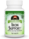 מקור Naturals True Iron Support, Gentle on the Stomach and Chelated for מוגברת Absorbtion* - 180 טבליות