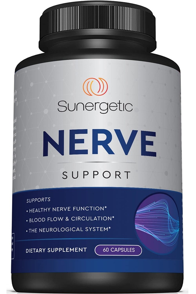 Premium Nerve תמיכה תוסף - עם Alpha Lipoic Acid (ALA) 600 מ"ג, Acetyl-L-Carnitine (ALC) ו- Benfotiamine - פורמולה תמיכה עצבית ל Circulation בריא, רגליים, ידיים וטוסים - 60 קפסולות
