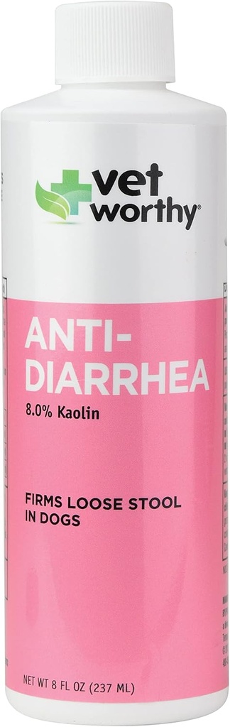 Vet Worthy Anti-Disarrhea עבור כלבים - תוספי כלבים כדי לעזור ריבב Diarrhea, Stomach Upset ו- Discomfort - 8oz