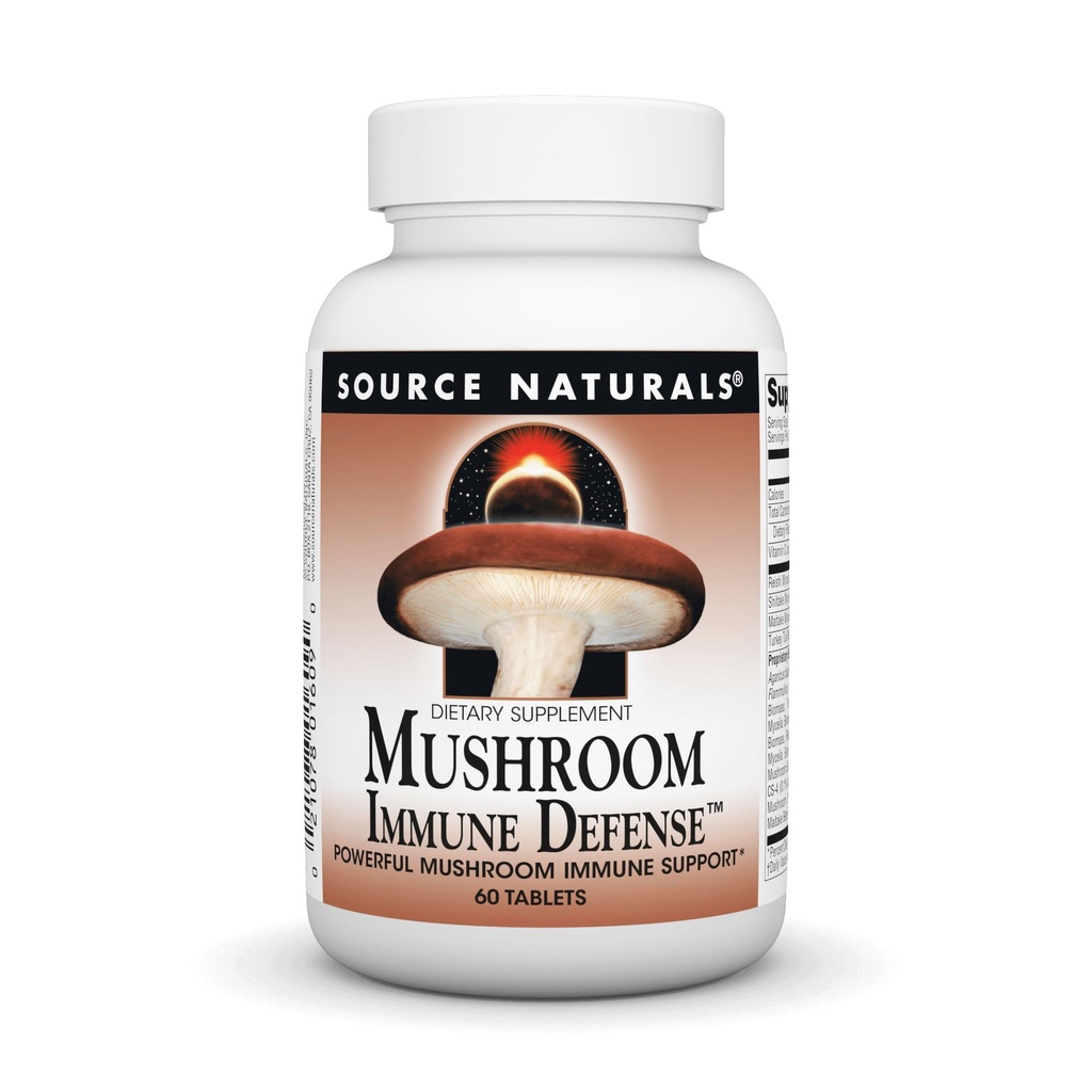 מקור Naturals Mushroom Immune Defense, Powerful Mushroom Immune Support*, 16 בלנדר קומפלקס - 60 טבליות