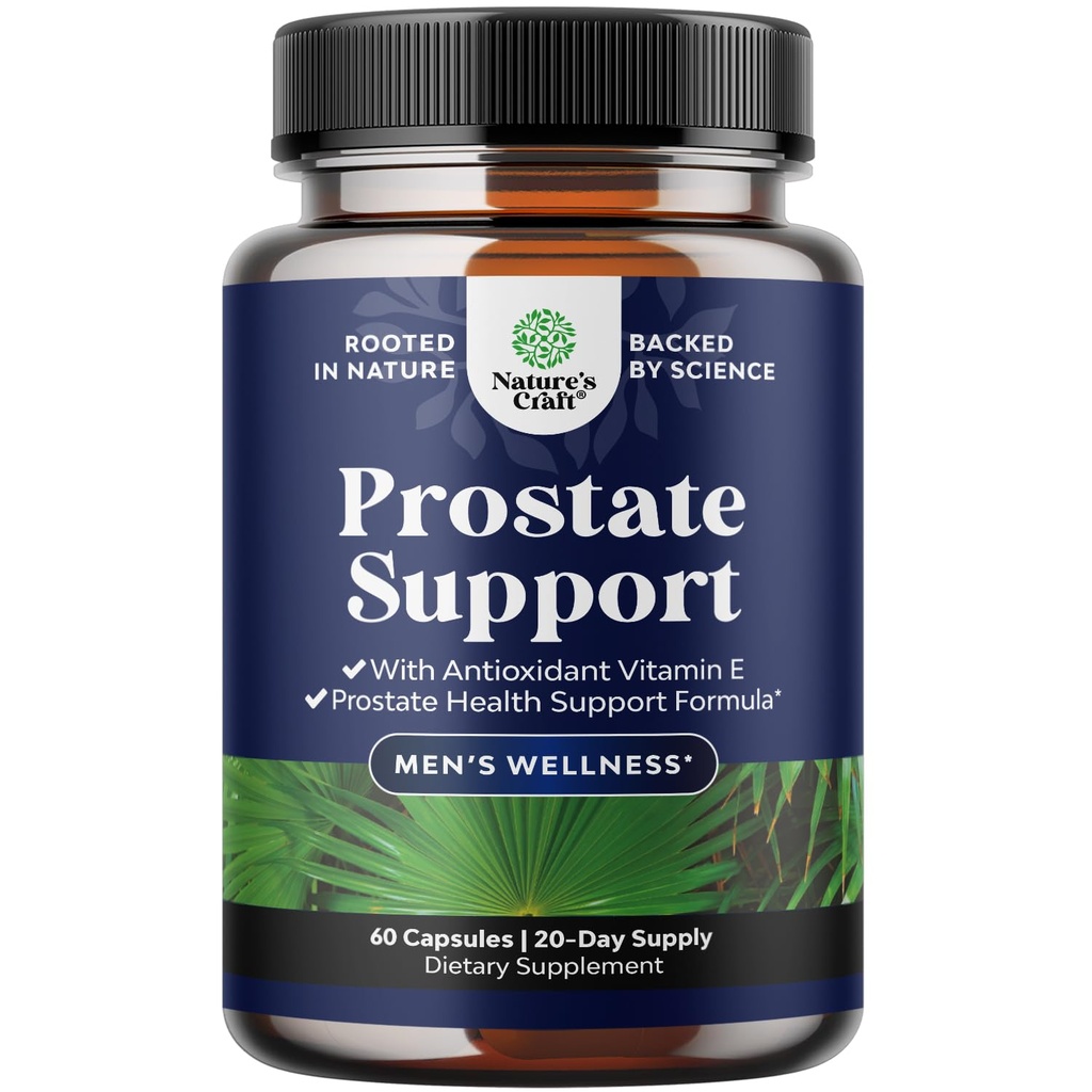 Herbal Saw Palmetto זכר תוסף - Potent Pygeum ו- Saw Palmetto לחלץ עם Beta Sitosterol & Green Tea תוספי עבור מבוגרים זכרים עבור תמיכה Urinary Tract ו- 60 קפסולות