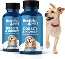 BestLife4Pets Dog UTI Kidney Support, טיפול בדלקת שתן טבעי Urinary Tract, Renal ו Bladder Control תוסף, Easy to Use Pills 2 Pack