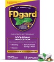 FDgard Gut Health Supplement, Indigestion, Nausea & Bloating, Upset Stomach, 12 קפסולות