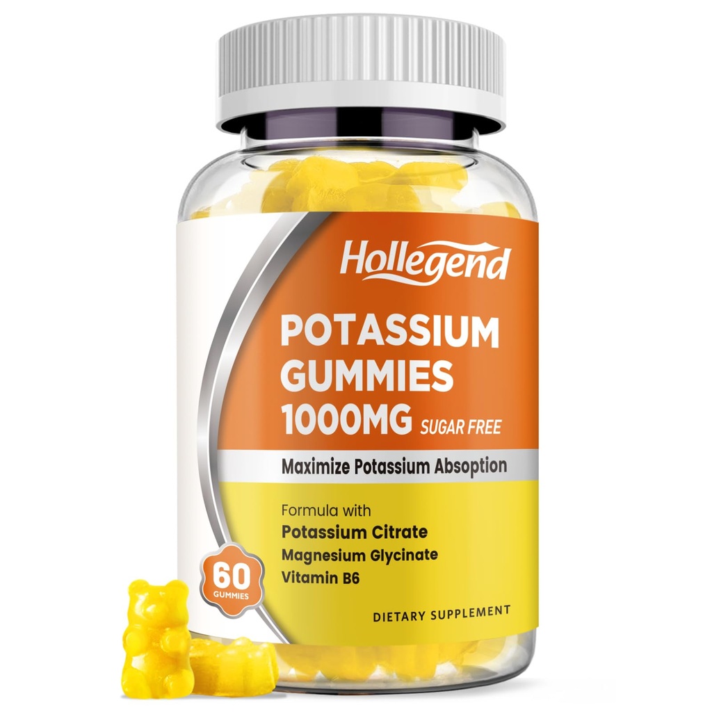 טפטים 1000 מ"ג, מקסים Potassium Absoption בלגן עם ויטמין B6 Magnesium, Potassium Citrate תוספת למבוגרים, סוכר חינם, 60 הרוזן