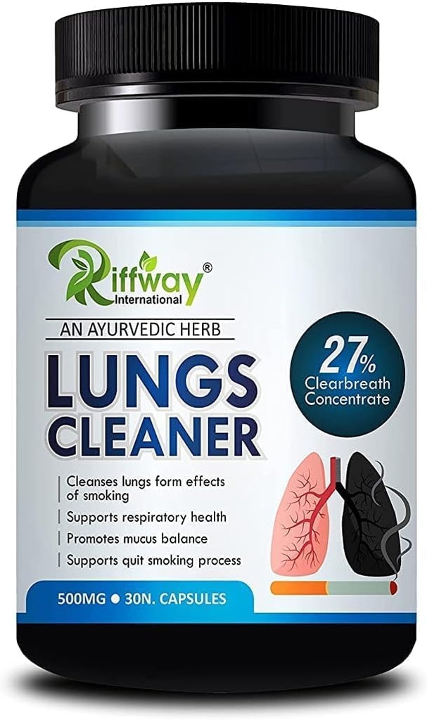 Lungs ניקויer Ayurvedic כמוסות עבור Detox עבור מעשנים, ניקוי ו Detoxifies Lungs, 30 קפסולות