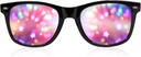 GloFX Black Frame Star Diffraction משקפיים - לייזר אטד לאפקטים אור מרהיב, גמיש ודורבל, מושלם עבור Raes & Festivals