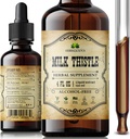 חלב Thistle Liver Detox - All-Natural Silymarin לחלץ Liver ניקויse, Immune Support & Skin Health - Herbal Milk Thistle תוסף - 4 fl oz