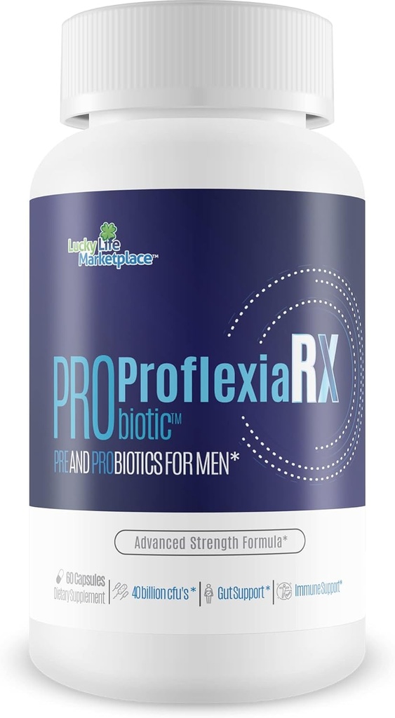 Probiotic Proflexia Rx Male Formula - Our Best Male Formula with Prebiotics & Over 40 Billion CFU’s of Probiotics - Support Your Male Health with This Natural Probiotic for Men