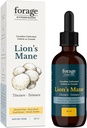 Lion's Mane Tincture, עם Premium Mushroom, לשיפור זיכרון ותמיכה עצבית, הפקה כפולה, ללא אלכוהול, 60 מ"ל
