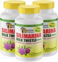 Sunshine Naturals Milk Complex תמיכה בריאות חיה, Detoxification, Antioxidant Defense, and Natural Liver Function Enhancement. קידום בריאות עיכול. 600 מ"ג. 120 קפסולות. חבילה של 3
