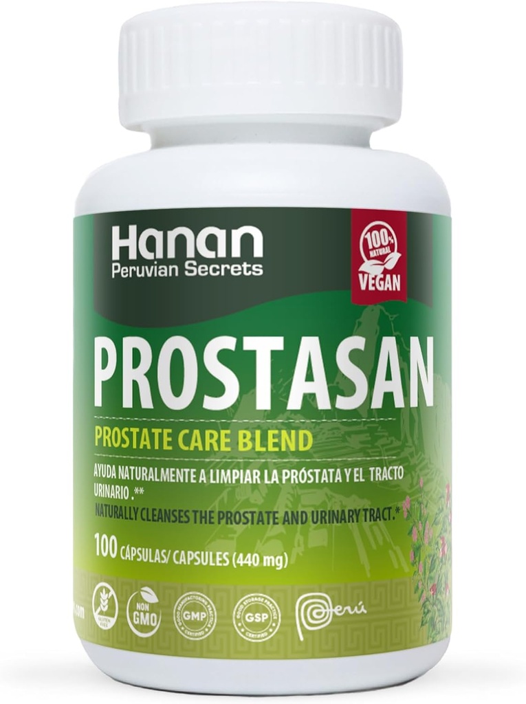 Hanan Prostasan Prostate Care בלגן | 100 קפסולות | סיוע טבעי לנקות את Prostate & Urinary Tract