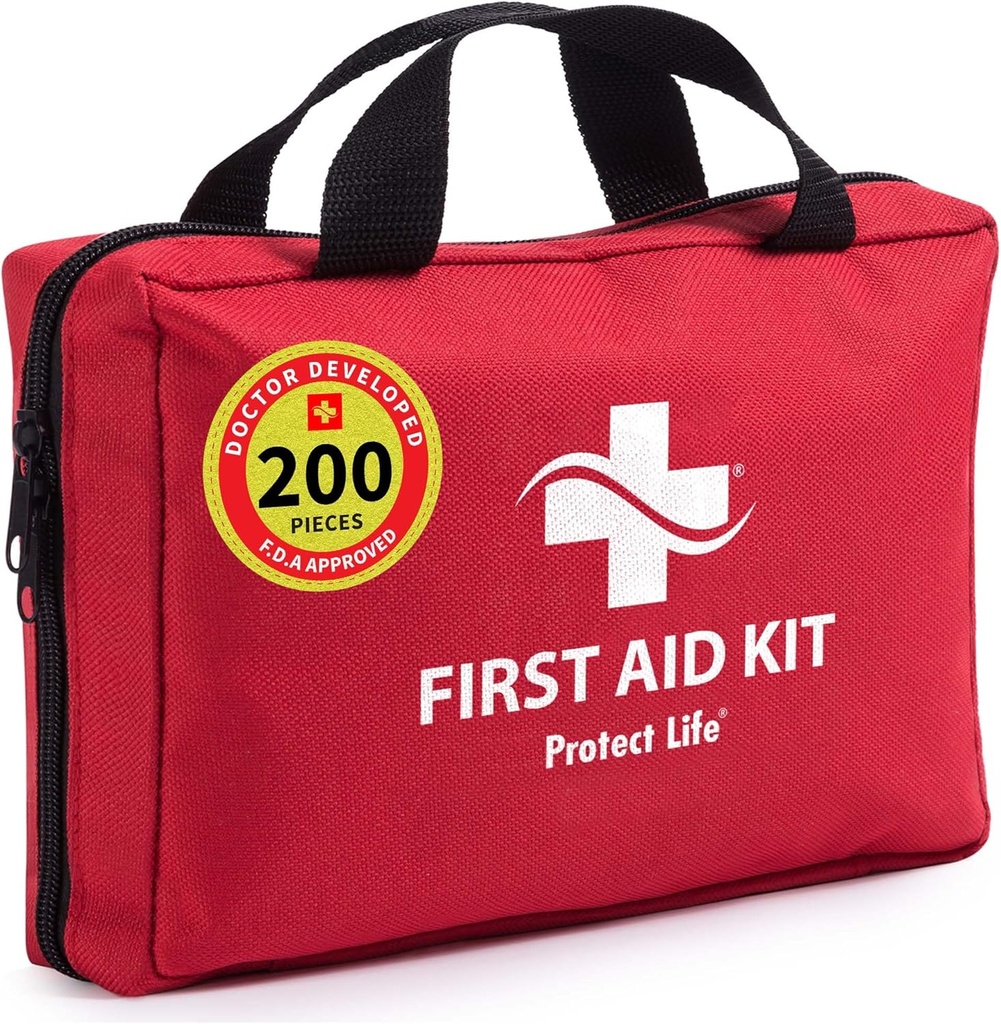 הגנה על Life Business First Aid Kit, חבילת עזרה ראשונה חירום לקביעת Office, ערכות רפואיות, ערכות עזרה ראשונה לעסקים, בית הספר והשימוש המסחרי - 200 Pieces